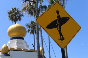 Surfing Encinitas Sign