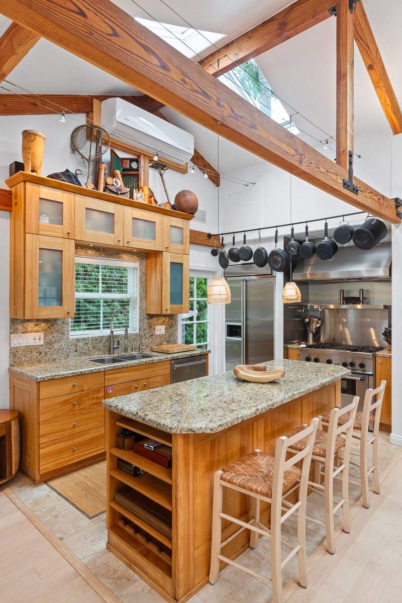 Full kitchen with Thermador range and island
